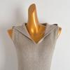 French Sexy Hooded Knitting Dress Women's Spring & Fall New Arrival Pure Color Sexy Waist-Tight Slim Looking Sleeveless Long Jumper Dress