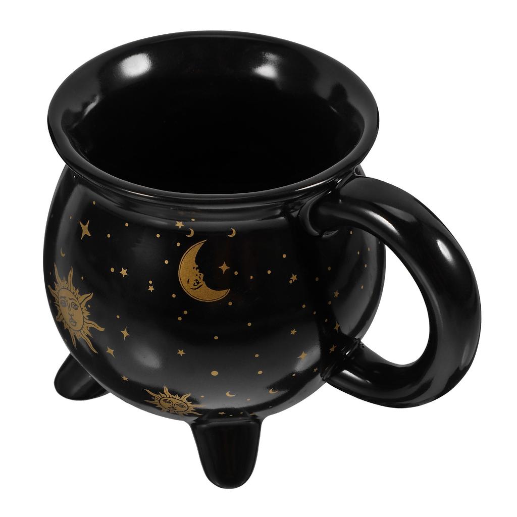 Coffee Cups Horror Mug Halloween for Drinks Ceramic Cauldron Drinking Cool Unique Mugs Black