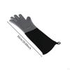 , Nonslip Silicone Kitchen Gloves with Thermal Insulation for Professional Barbecues