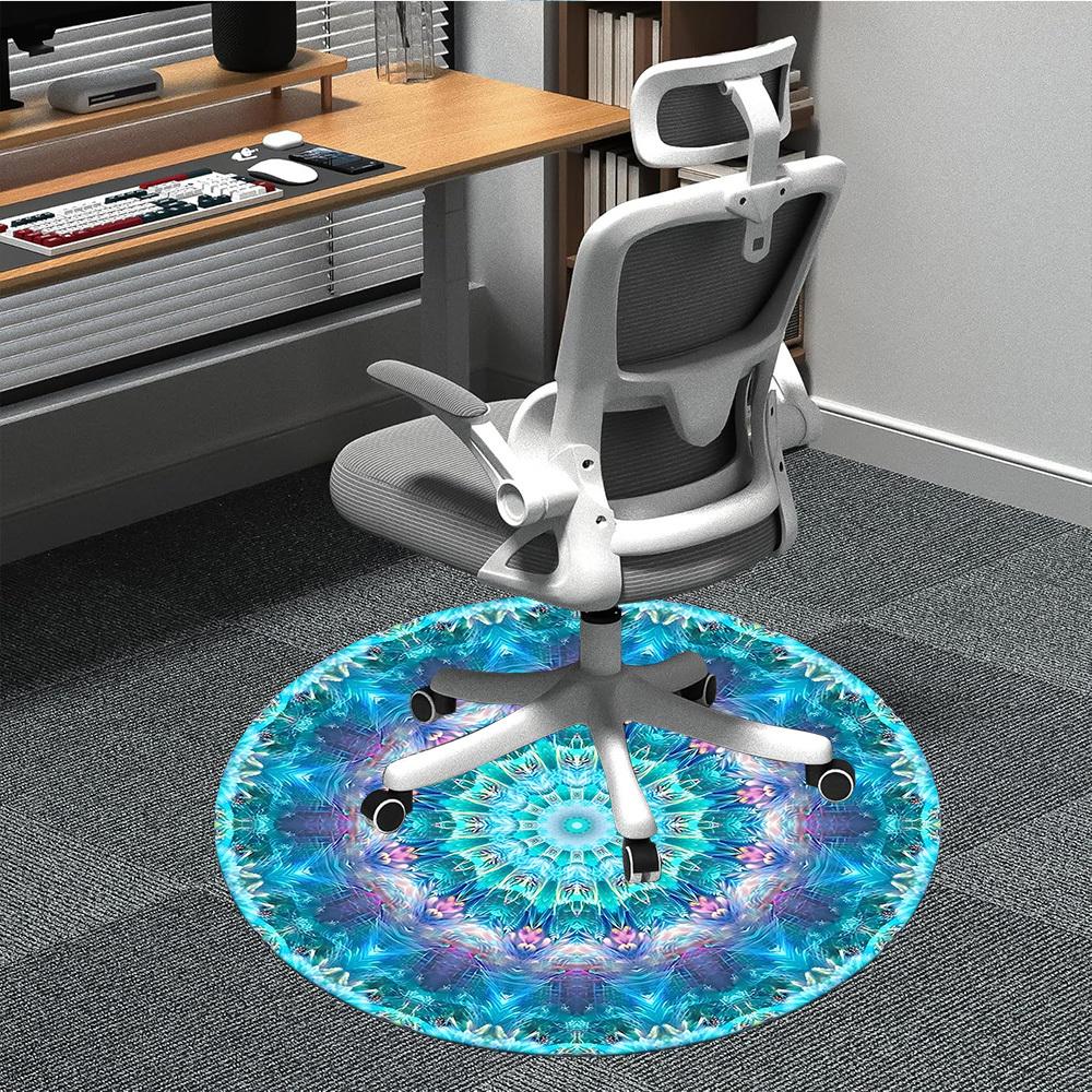 

1pc Kaleidoscope Pattern Chair Carpet for Office, Soft Flannel Throw Mat, Perfect for Office,Holiday Party Decoration Choice yy251113101 80cm by 80cm
