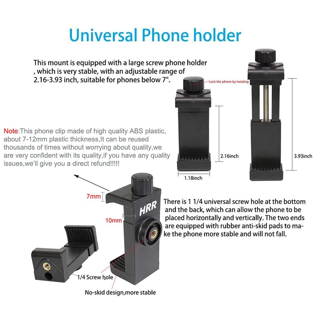 PellKing Handy Brustgurt Geschirr Halterung Kopfband Halter Kit für Handy Clip Kompatibel mit GoPro Hero DJI Action Kameras POV/VLOG, iPhone, Samsung,