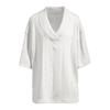 Men T-shirt V-Neck Short Sleeve Twist Jacquard Texture Tee Shirt Solid Color Loose Fit Summer Knitting Tops