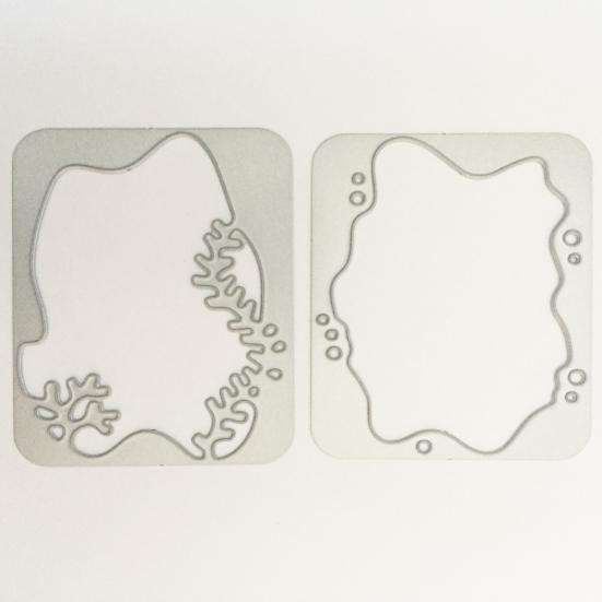 2st DIY Cutting Dies Vatten Gräs Ram Konst Fotoalbum DIY Embossing Stencil