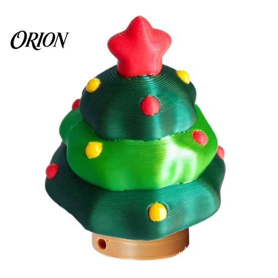 Portable Stress Toy Christmas Tree Fidget Clicker Keychain, 3D Printed Shaped Relief Holiday Party Favors Toy, Sensory Figure Key Ring Accessory
