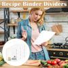 Recipe Dividers for 3 Ring Binder Set 9 3/4”×11” Black and Pre-Printed Recipe Binder Dividers Recipe Organizer Personalized Family Recipe Binder