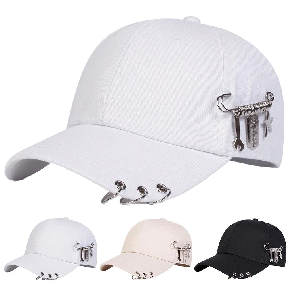 Unisex Iron Ring Baseball Caps Spring And Autumn Outdoor Adjustable Casual Hats Hip Hop Hat Sunscreen Hat