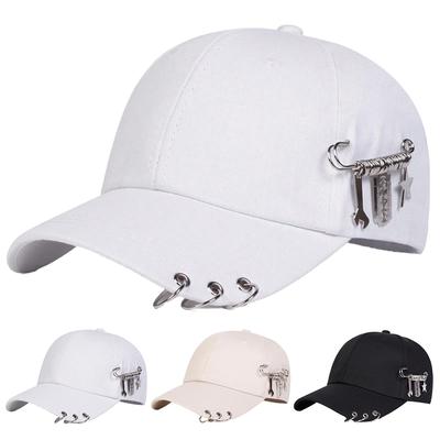 Unisex Personalized Iron Ring Baseball Caps Spring and Autumn Outdoor Adjustable Casual Hats Hip Hop Hat Sunscreen Hat