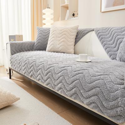 Dickes Wintersofakissen aus Lammfell im nordischen minimalistischen Stil, rutschfeste Sitzkissen aus Plüsch, hochwertiges Sofatuch in Volltonfarbe