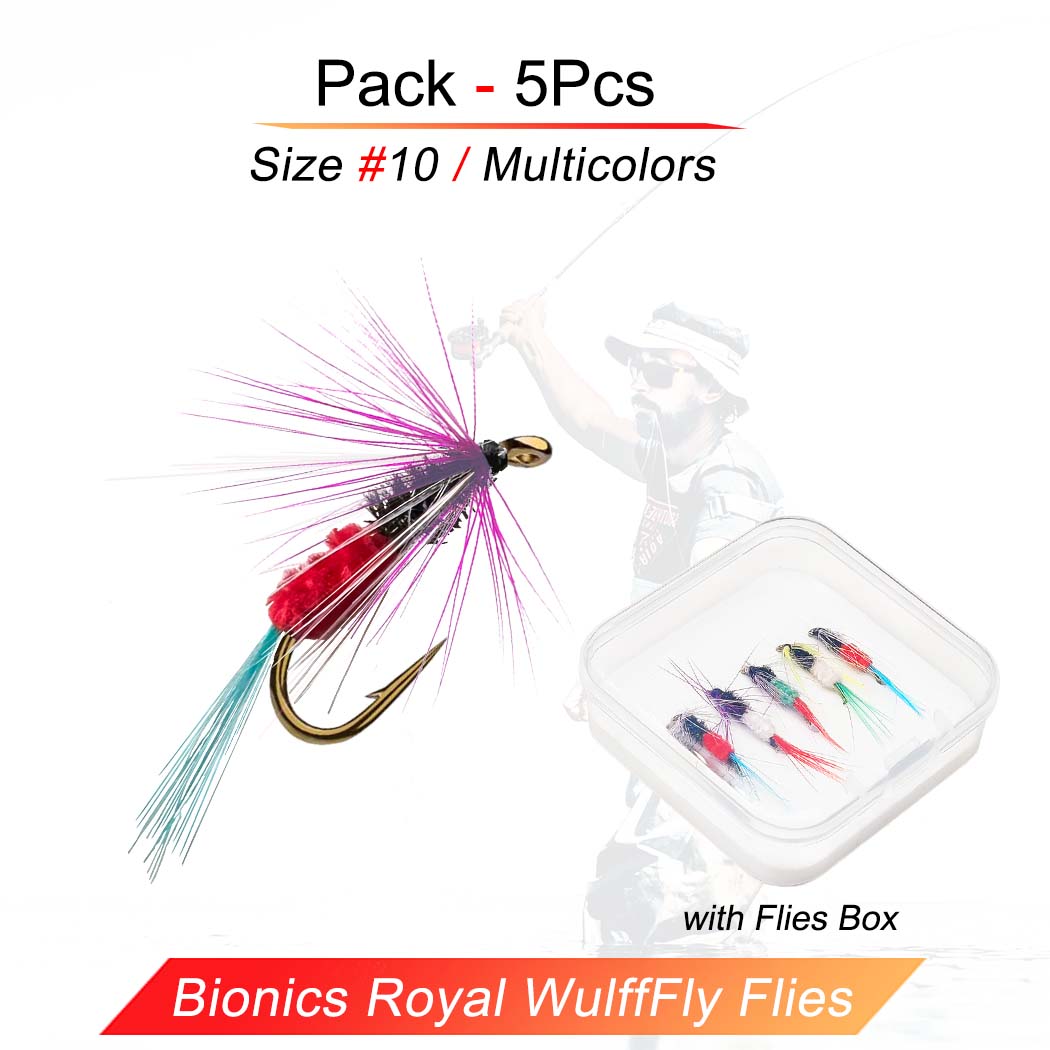 

5 шт./кор. искусственная наживка для ловли рыбы нахлыстом Royal WulffFly, для ловли форели/баса/окуня/сома/карпа и т. д. в пресной или соленой воде, принадлежности для ловли рыбы нахлыстом 5Pcs/Box