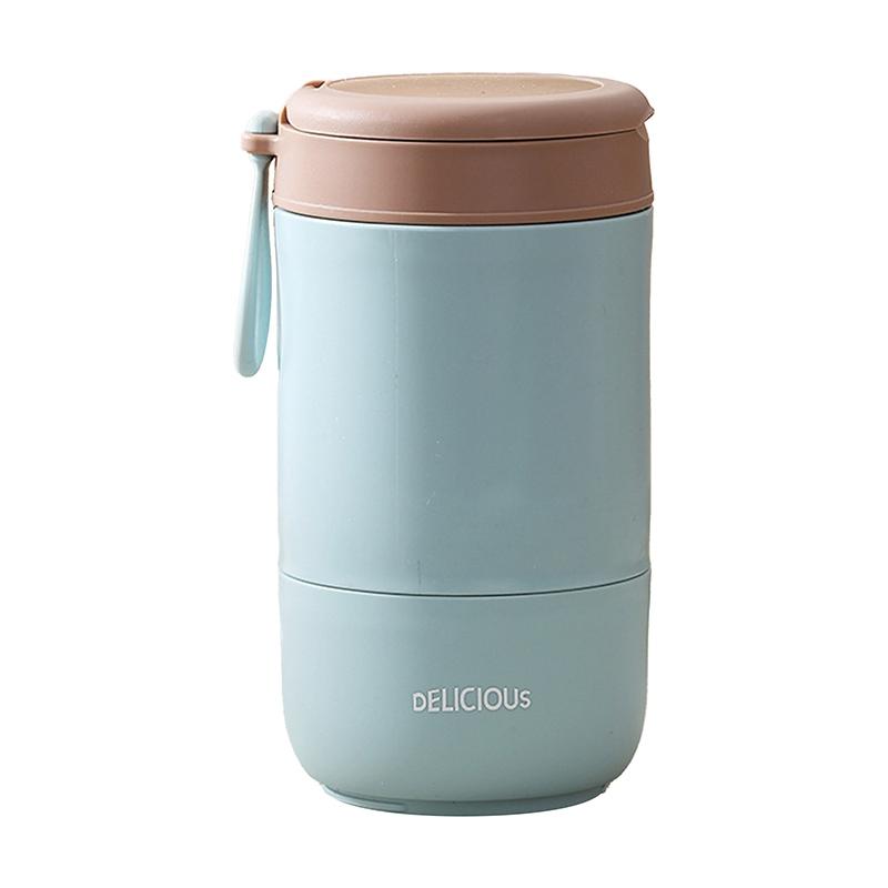 

Термос для горячей еды/супа из нержавеющей стали с вакуумной изоляцией и ложкой 800 мл синий