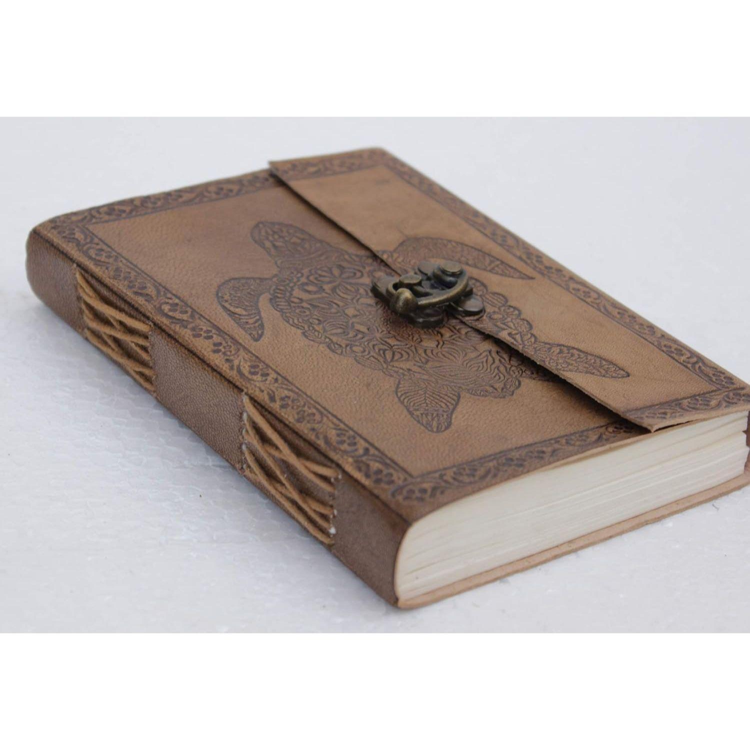 

Кожаный дневник, дневник для путешествий или винтажная книга для эскизов, хлопковая бумага для мужчин и женщин (7X5 дюймов) 5 x 7 in коричневый