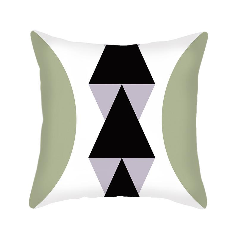 New European Style Simple Pillowcase Creative Geometric Cotton Cushion Cover
