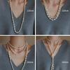 French Chic Double Layer Pearl Necklace Long Multi Layered Stacking Choker Winter Sweater Chain Women