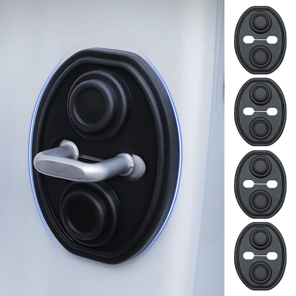 Car Door Latch Accessories Upgrade Closing Shockproof Silicone Cushion Mute Shock Absorber Protective Covers