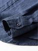 Men's Casual Long Sleeve Cotton Linen Shirt with Turn-Down Collar - Lightweight, Loose Fit for Spring & Autumn.