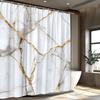 Multi-style Bathtub Curtain With Hooks Easy Clean Waterproof Simple Hang For Home Hotel Apartment Decor