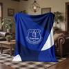 Flanelová deka s potiskem Everton FC Měkká teplá přehozová deka na pohovku postel pro domácí kancelář ložnici