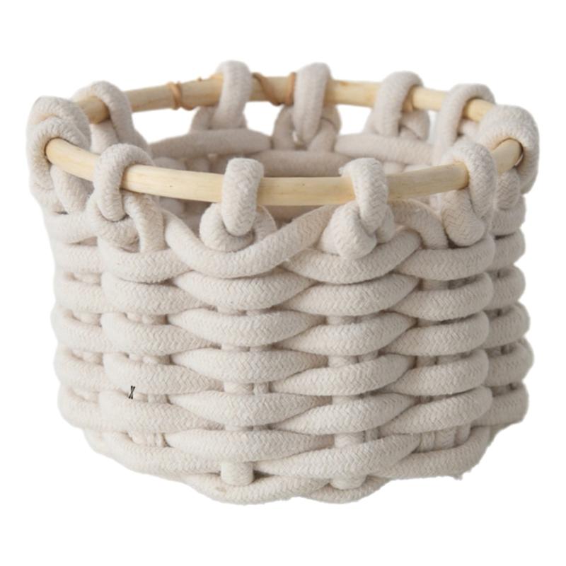 Sturdy Storage Baskets Rope Woven Bins Functional Handwoven Home Storage Baskets For Efficient Home And Office Use