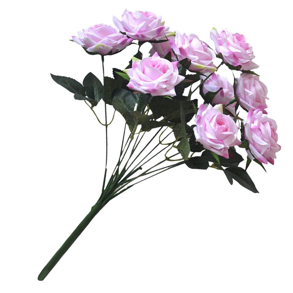 12 head Artificial Rose Bouquet Simulation Flower Wedding Party Decor Rose