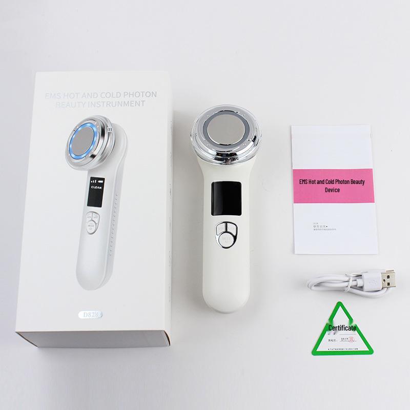 

Cold & Hot Facial Massager with Red & Blue Light - Lifting, Firming & Cleansing Chinese Manual