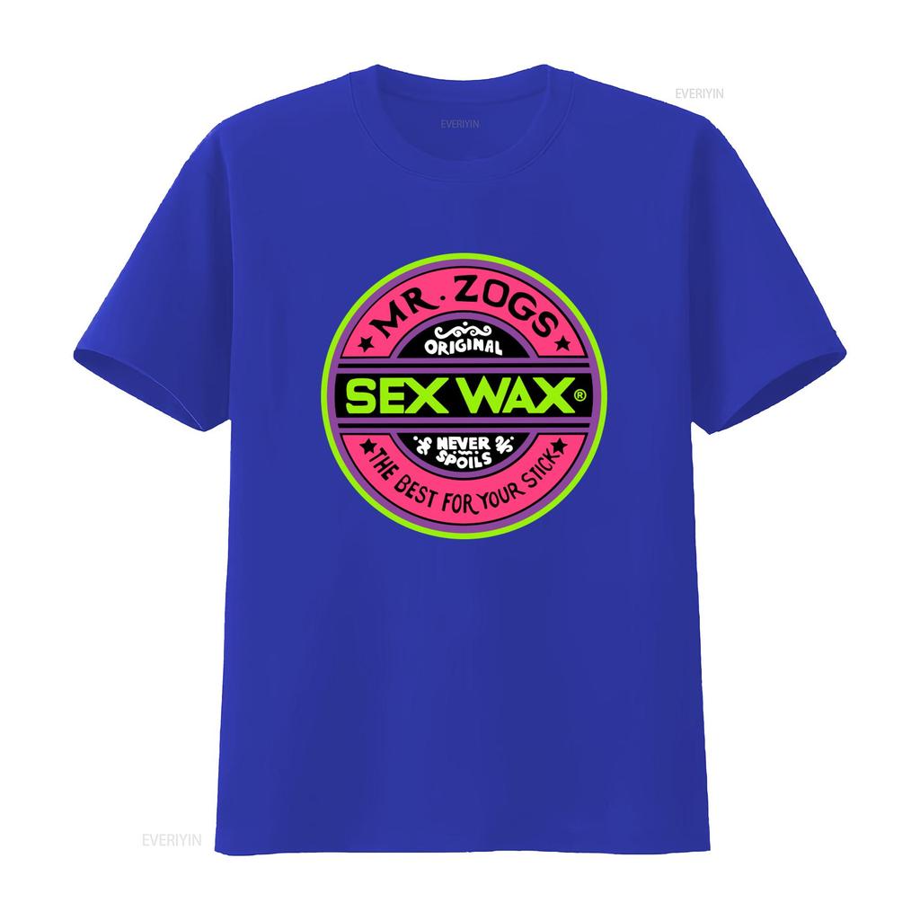 Sex Wax Mr Zogs Original Fluoro Nero T-shirt da Surf Non Si Deteriora Mai Migliore Per il Tuo Stick vintage Lavata Elegante Comoda