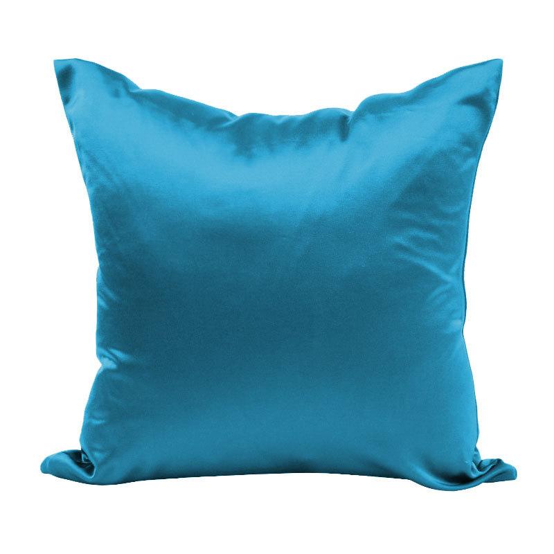 100% Satin Silk-Like Pillowcase Cover 40x40cm 45x45 50x50 60x60cm Solid Smooth Cushion for Sofa Bed Chair Home Decor Pillow Case