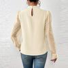 Frühling Damen Langarmhemd Halbturtleneck Chiffon Rüsche Herbst Durchsichtig Elegant Büro Pendeln Oberteil Damen Bluse