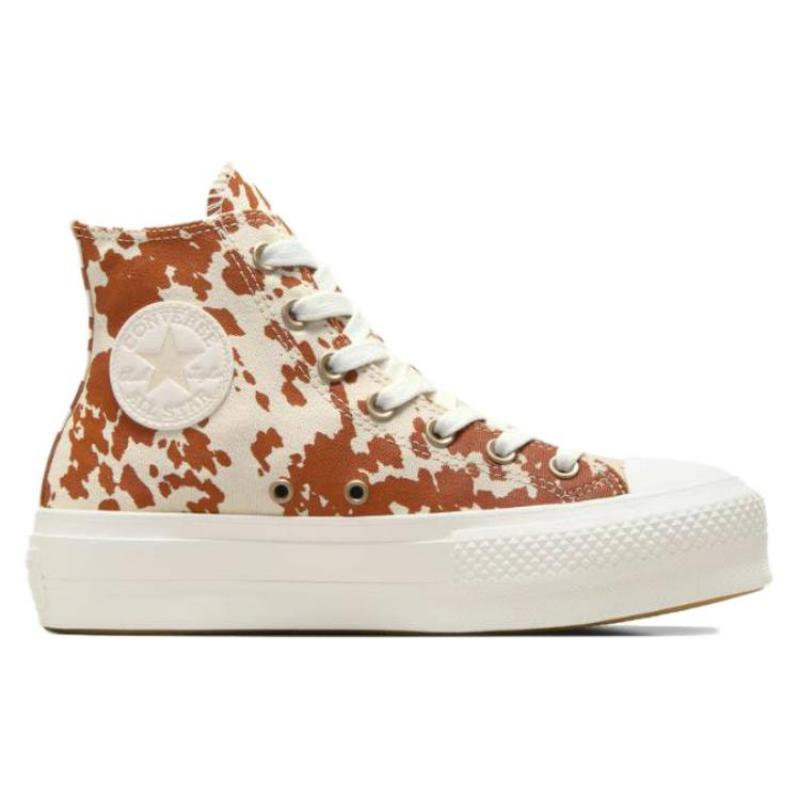 Converse Chuck Taylor All Star Durable and Lightweight High Top Canvas Shoes Women's Brown White