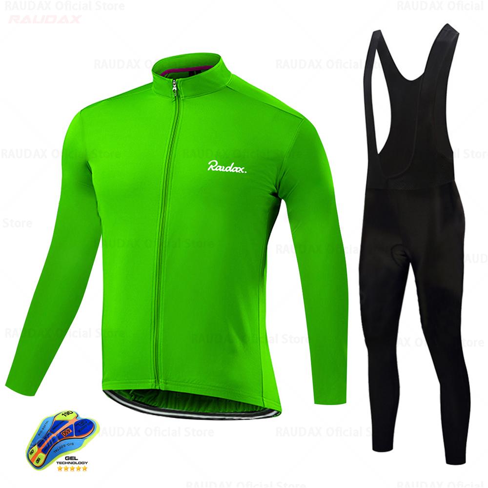 Spring Autumn Cycling Jersey 2025 Raudax Men Cycling Set Racing Bicycle Clothing Suit Breathable Mountain Bike Clothes Sportwear