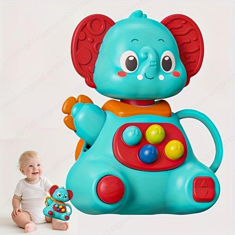 Elephant Handheld Rattle Bell - Vibrating Grabbing Toy, Design for Easy Grip, Ideal Early Development Toy for Babies