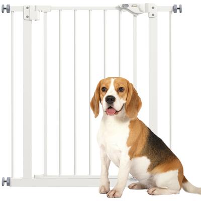 Adjustable Safety Gate W/ One Extensions, Four Adjustable Screws, White