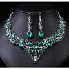 Accessories Exaggerated Vintage Necklace Set Female Luxury Crystal Banquet Dress Accessories Collarbone Chain