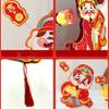 Chinese Style God of Wealth Hanging Ornament New Year Refrigerator Magnet  Home Living Room Decor