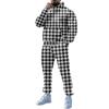 Masculino Inverno Natal Estampas Manga Longa Hoodies Moletom Calças Terno