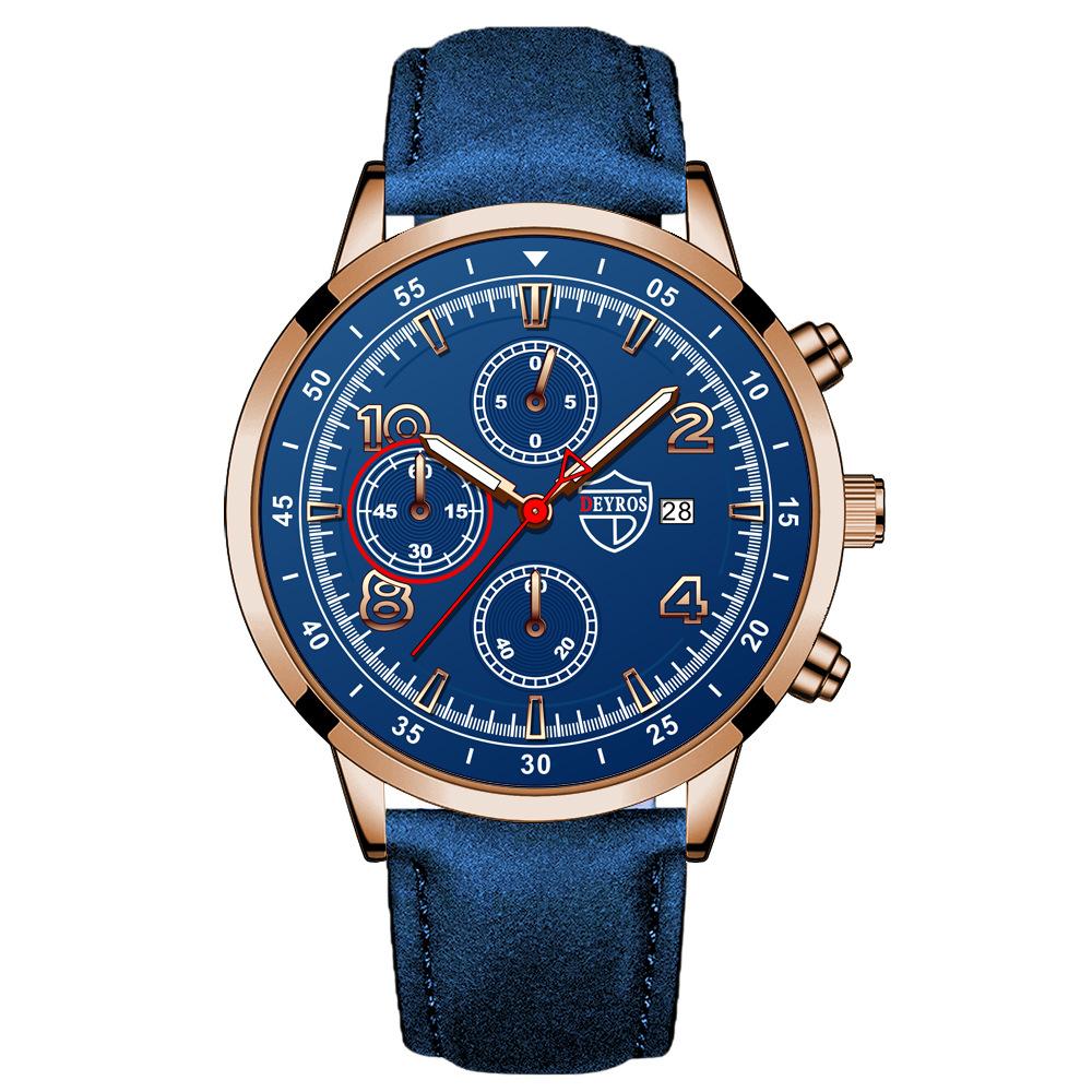 Belt Men'S Watch Handsome Calendar Luminous Quartz Watch
