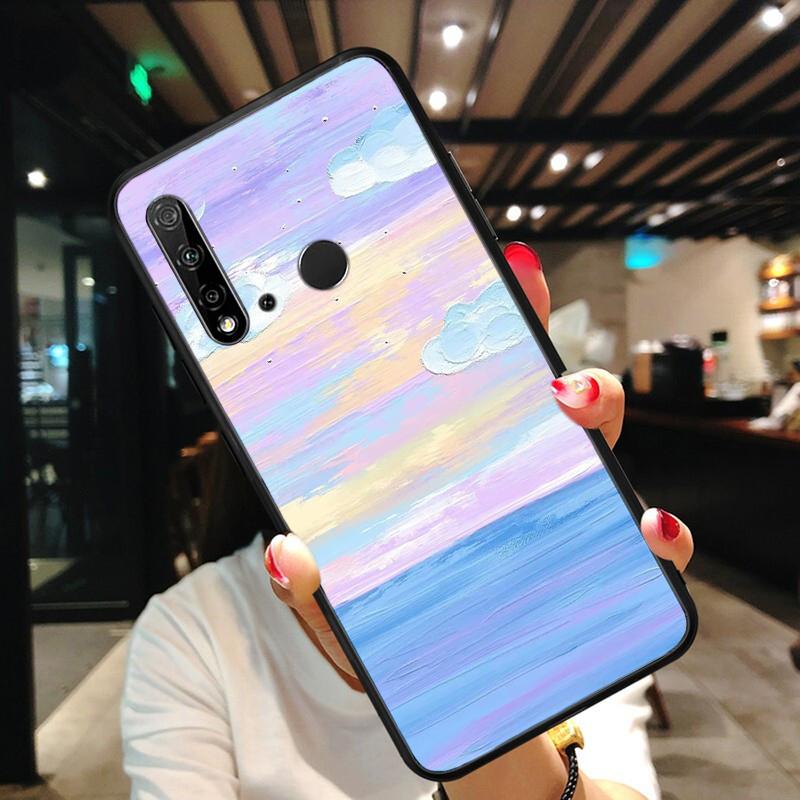 Hand Painted Flower Sceneary Phone Case For Huawei P50 Pro P30 P40 Lite P40Pro P20 Lite P10 Plus Mate 20 Pro Mate20 X