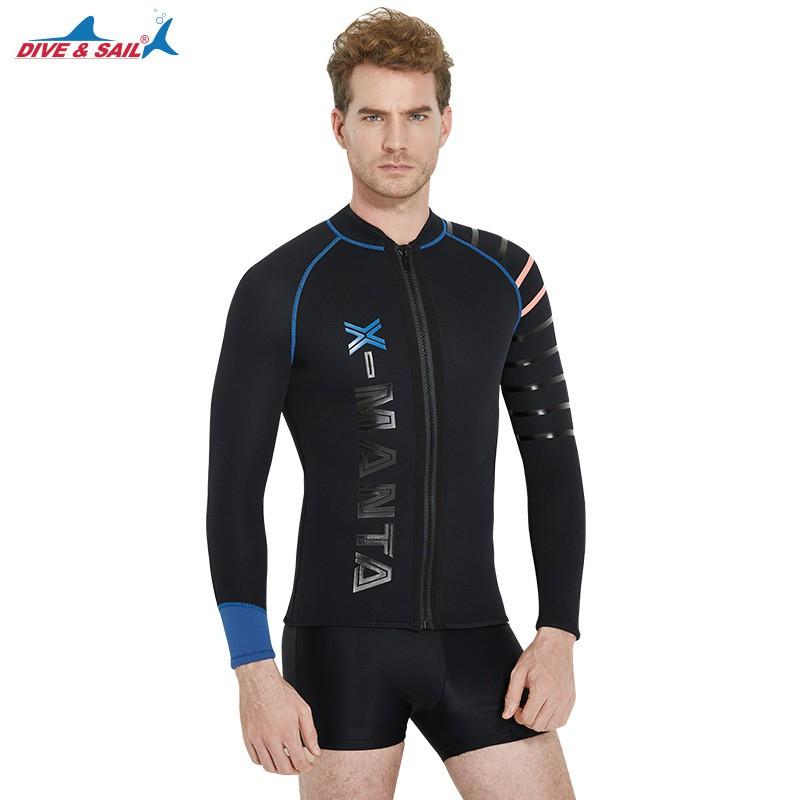 Factory Direct Diving Suit Coat 3MM Front Zipper Thickened Warm Sun-proof Long-sleeved Swimsuit