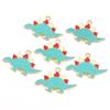 6pcs/lot Alloy Enamel Dinosaur Charms Colorful Cute Animal Charms Pendants For DIY Jewelry Making Necklace Keychain Accessories