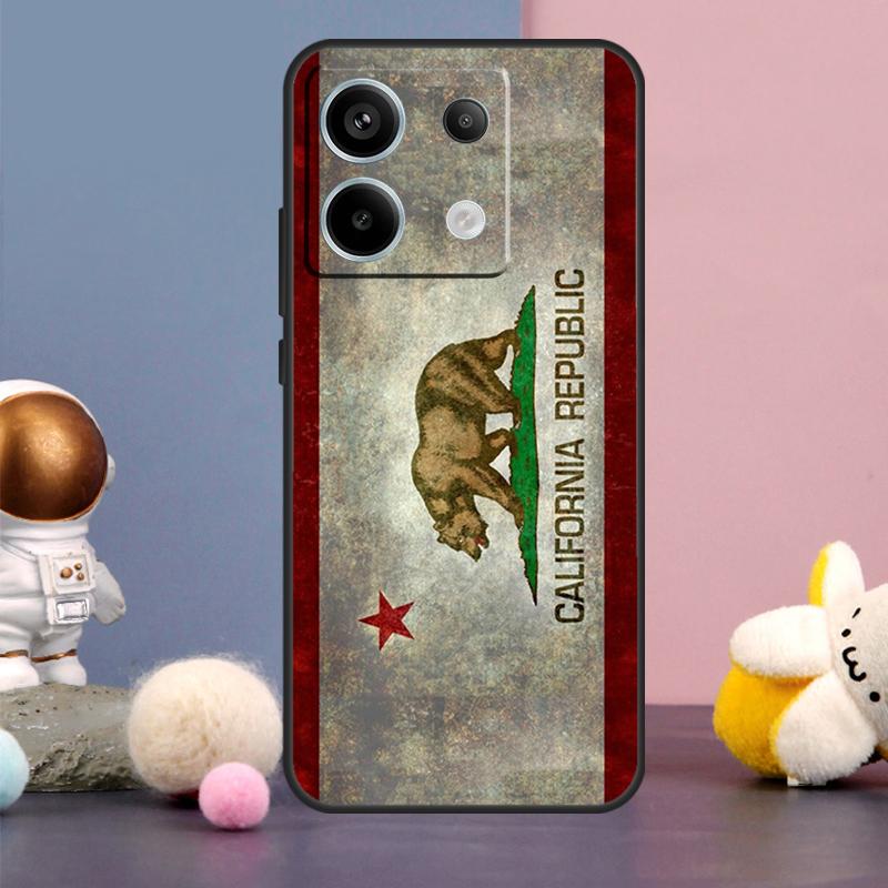 California Flag Case For Xiaomi Redmi Note 14 9 10 11 12 13 15 Pro Plus Redmi 15 15C 14C 10C 12C 13C Cover