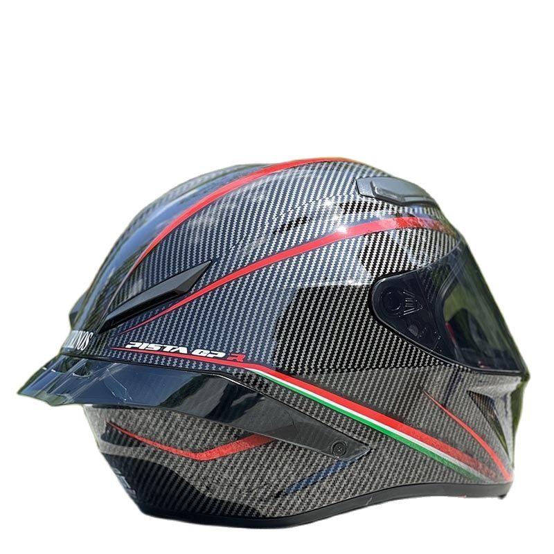 Black Red Trajectory Helmet Single Visor Racing Season Safety Helmet Casco Casque Big Spoiler Men And Women Motorcycle Helmet