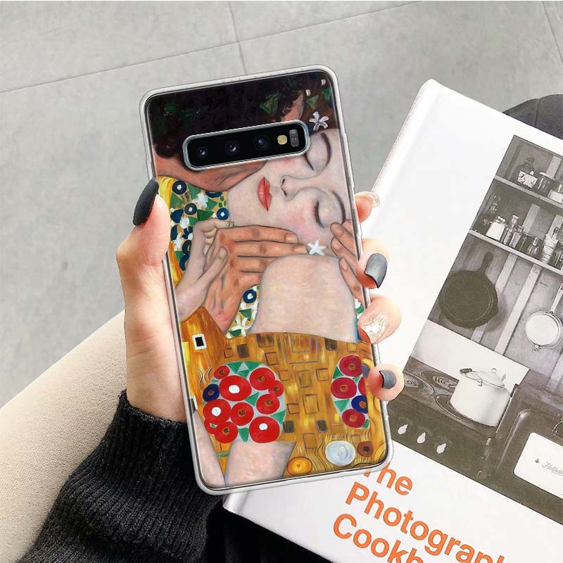 he kiss Gustav Klimt Painting Phone Case For Samsung Galaxy S26 Ultra S23 S24 S25 Edge S20 FE S21 S22 Plus Soft Print Shell Cove