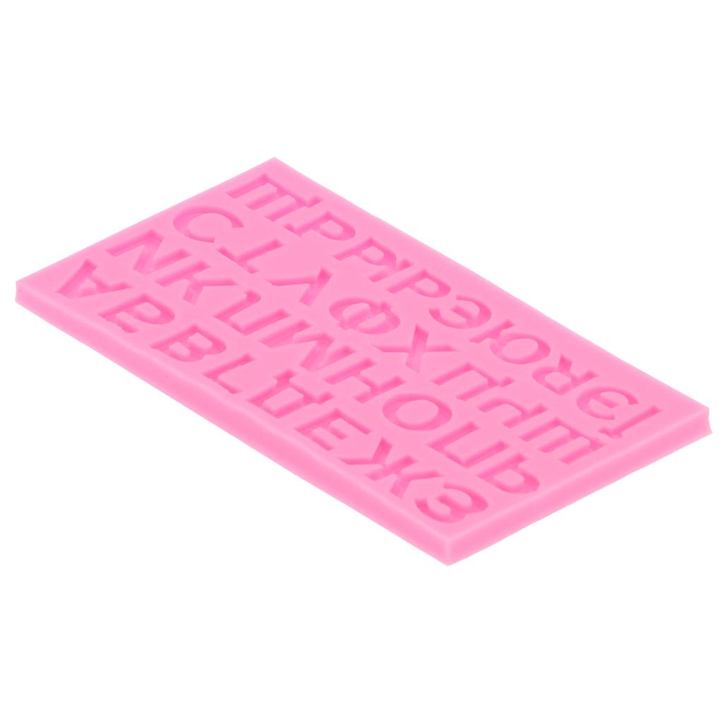 Russian Letters Mold Liquid Silicone Cake Chocolate Mold DIY Baking Mold for Bakery HomePink
