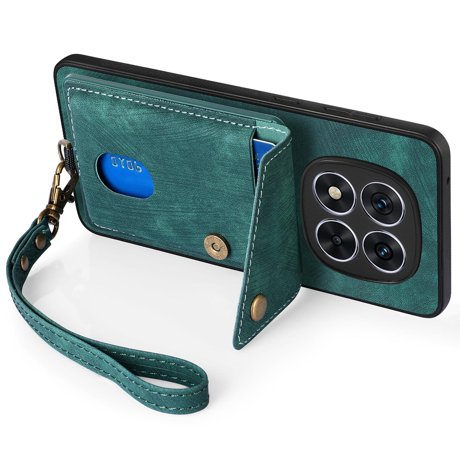 

Чохол для Xiaomi Redmi Note 14 Pro 5G/Poco X7 5G Шкіряна+ТПУ Задня Кришка з Відділенням для Картки Підставка Pink