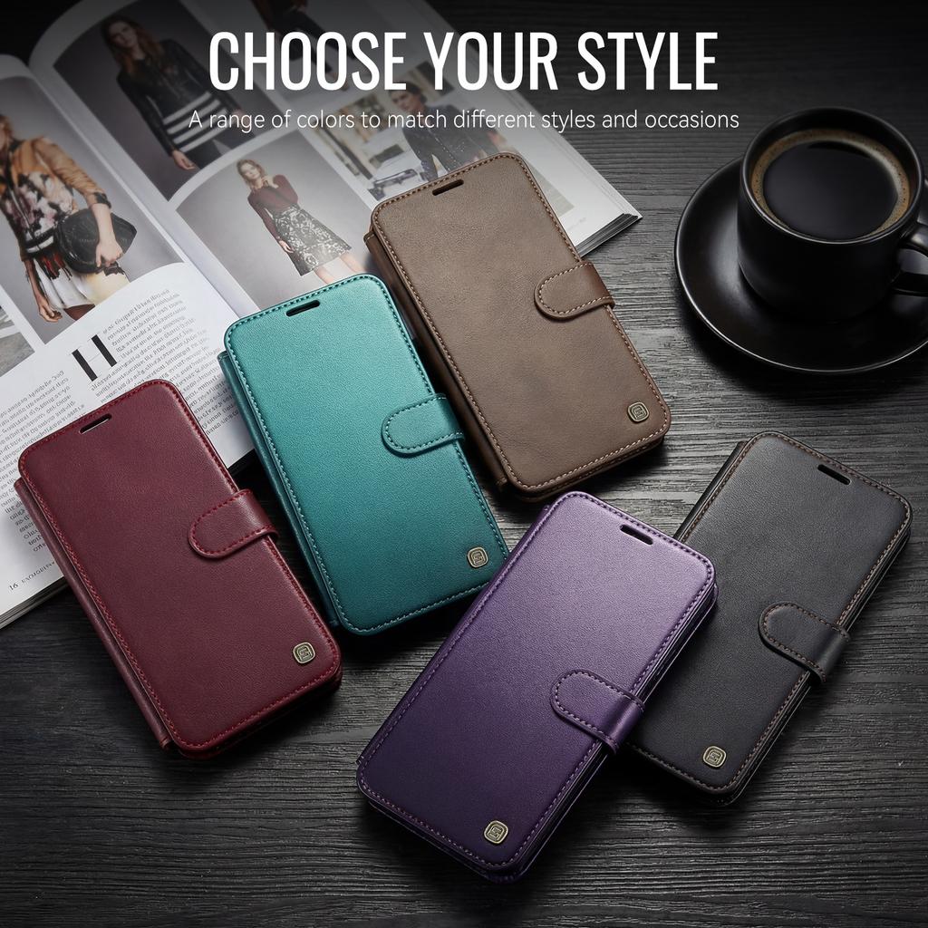 Business Cards Solt Magnetic Wallet Leather Flip Phone Case For Samsung S26 Ultra S25 Edge S24 Plus Book Stand Book Bag Cover