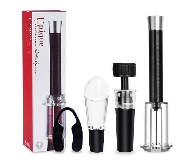 4Pcs/set Needle Air Pressure Red Wine Bottle Opener Wine Cork Pour Device Paper Cutter Wine Accessories Wine Set 4 Pieces Color Box Set