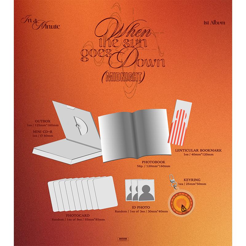 [Pre-order] In a Minute - 1ST FULL ALBUM [When The Sun Goes Down : Midnight] (Online Benefit)