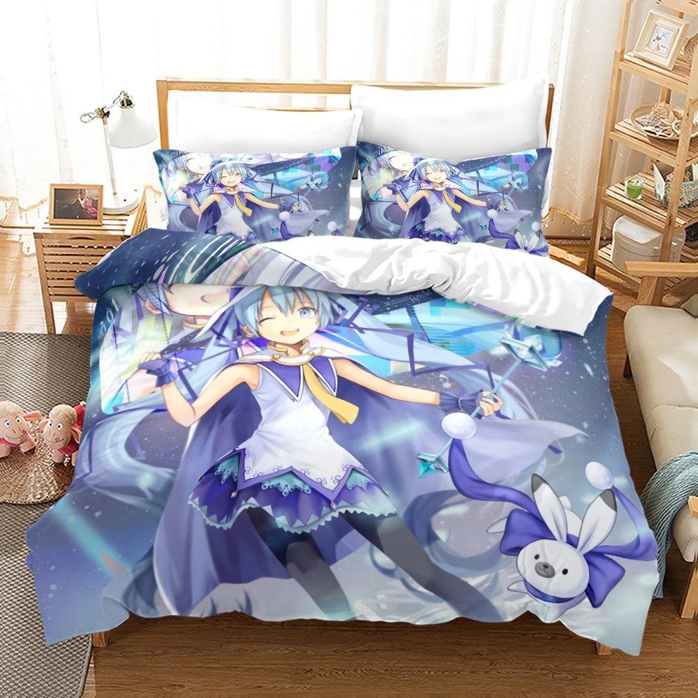 Anime Beauty Printed 3D Bedding Set Luoli Beauty Duvet Cover Pillowcase 2/3 Boy Animation Fan Quilt Cover AU/DE/EU/ES Full Size Quick Drying Bedspread