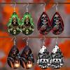 Themed Halloween Horror Skull Pumpkin Pattern Women Earrings For Use Cosplay