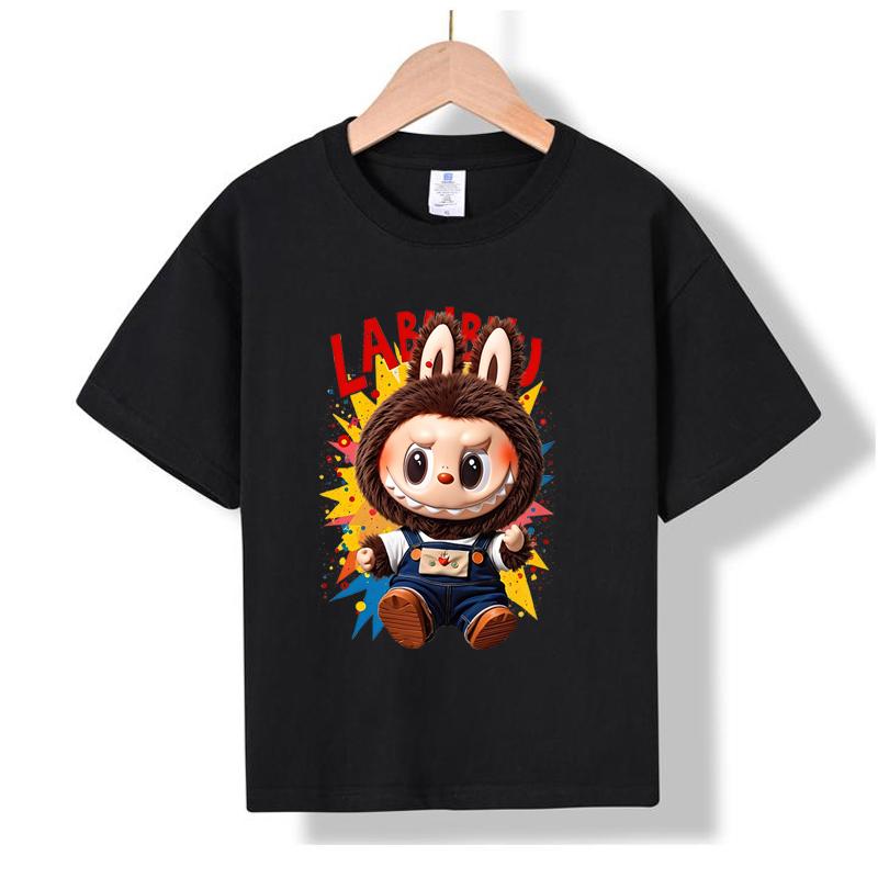 MC-42 MINISO 2026 Summer New Printed Cotton Round Neck T-shirt for Children Aged 1-16, Boys and Girls 100