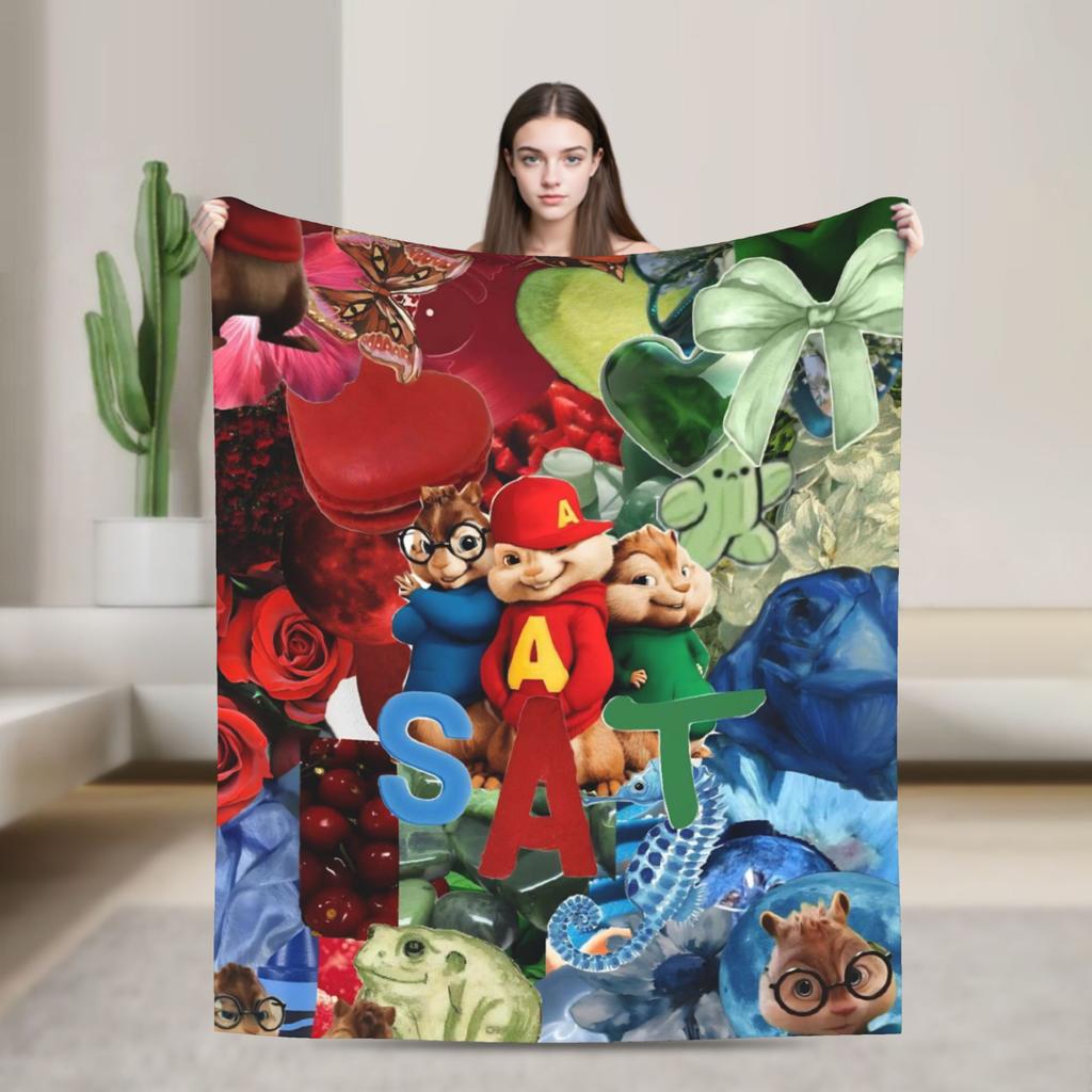 Alvin and the Chipmunks Blanket Multi-size Cozy and Lightweight  Throw Blankets for Couch Sofa and Bed